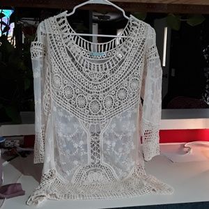 See thru long sleeve blouse, Maurices XL